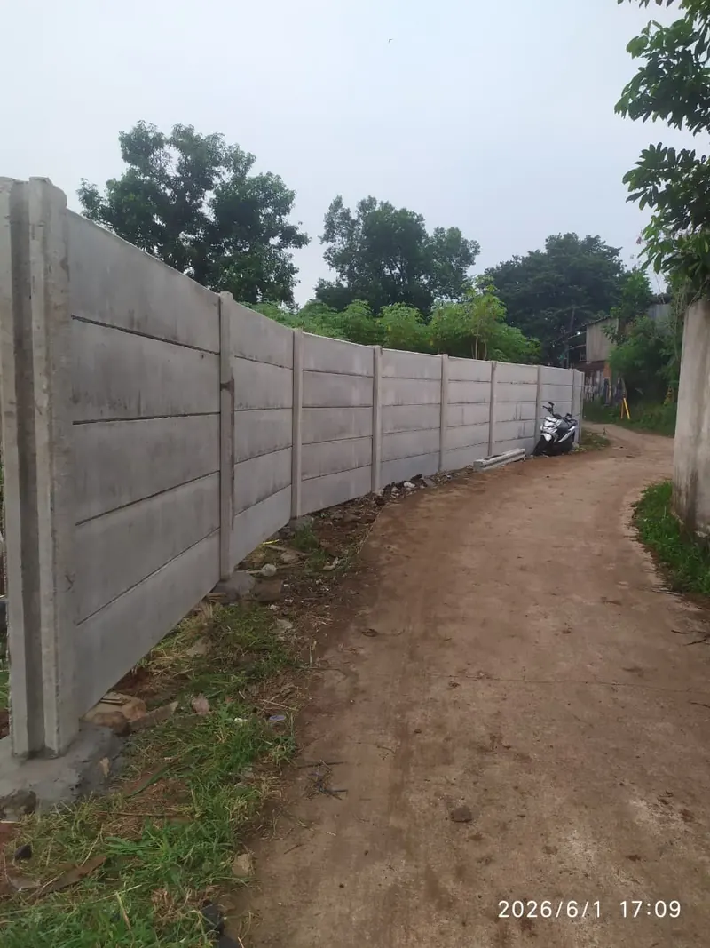 Pagar panel beton untuk lahan di Cianjur & Sukabumi